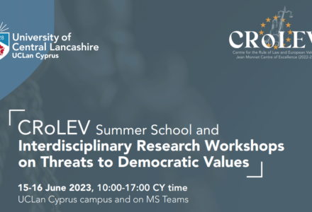 CRoLEV Summer School and Interdisciplinary Research Workshopson Threats to Democratic Values (15-16 June 2023)