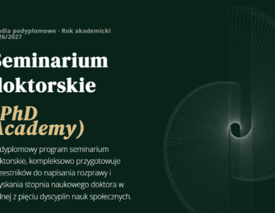 Seminarium doktorskie (PhD Academy) – studia podyplomowe