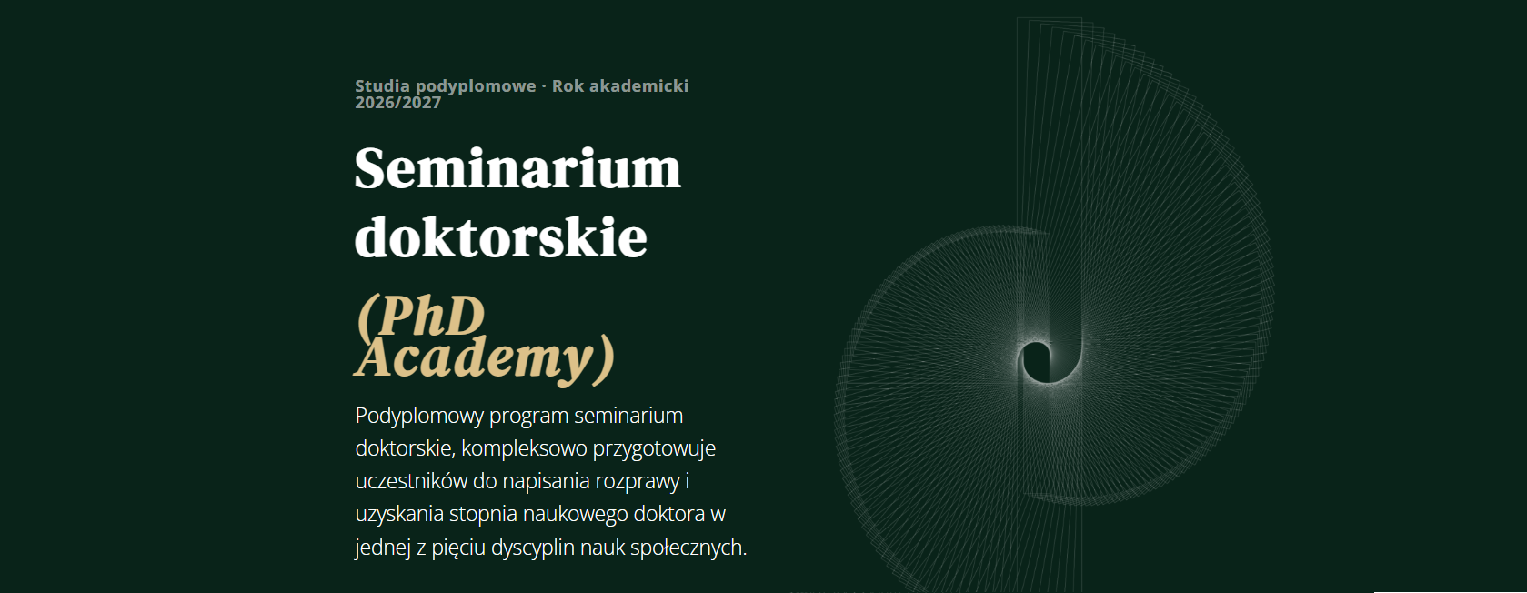 Seminarium doktorskie (PhD Academy) – studia podyplomowe